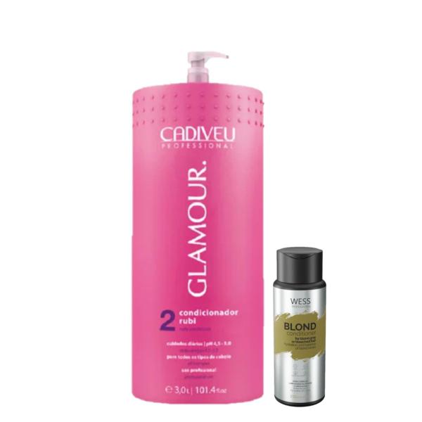 Imagem de Cadiveu Cond. Rubi Glamour 3L + Wess Blond Cond. 250ml