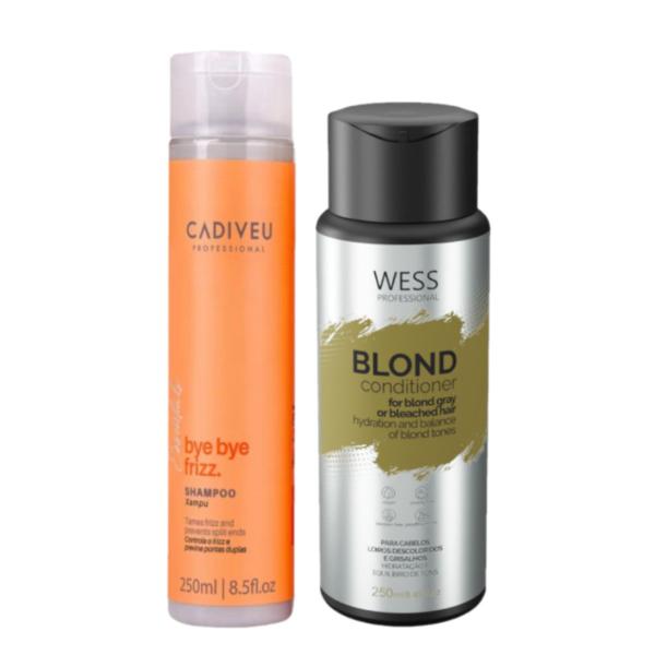 Imagem de Cadiveu Sh. Bye Bye Frizz 250ml + Wess Blond Cond. 250ml