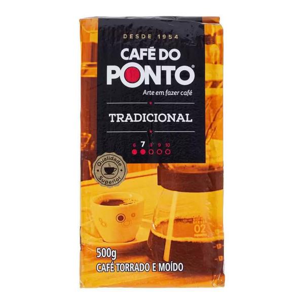 Café À Vácuo Torrado E Moído Tradicional Do Ponto 500G Kit 5 Imagem de Café À Vácuo Torrado E Moído Tradicional Do Ponto 500G Kit 5