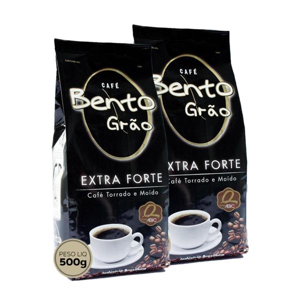 Café Bento Grão Extra Forte - Café torrado e moído - cx 1 kg (cx com 2 pacotes de 500g) Imagem de Café Bento Grão Extra Forte - Café torrado e moído - cx 1 kg (cx com 2 pacotes de 500g)