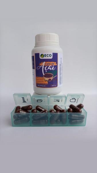 Imagem de Cafe de açaí em capsulas 500mg 03 frascos 150 comprimidos original eco viveiro