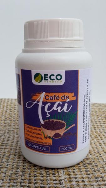 Imagem de Cafe de açaí em capsulas 500mg 03 frascos 150 comprimidos original eco viveiro