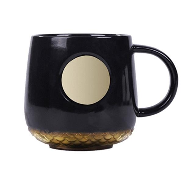 Imagem de Café de cerâmica preta Caneca Medalha de Bronze Presente Canecas e Canecas