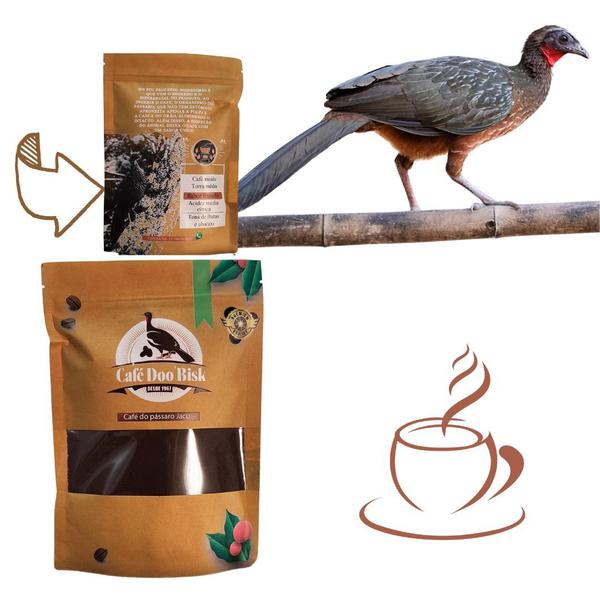 Café do pássaro jacu/café raro reportagem bird gourmet 150 gr - CAFE DO JACU BIRD Imagem de Café do pássaro jacu/café raro reportagem bird gourmet 150 gr