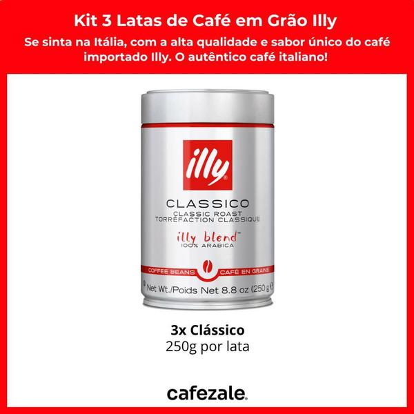 Café em Grão, Illy, 3 Latas de 250g - Illy Café Imagem de Café em Grão, Illy, 3 Latas de 250g