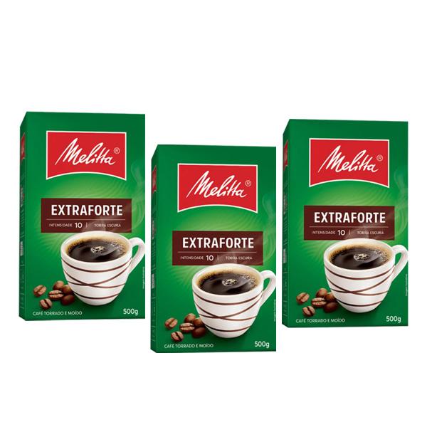 Imagem de Café Em Pó Extra Forte Melitta 500g Kit 3