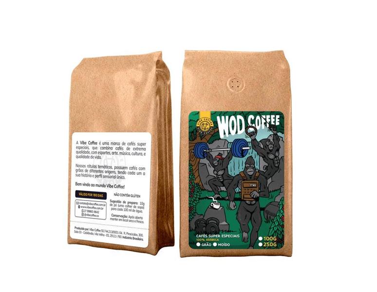 Imagem de Café Especial Wod Coffee em Grão  Melaço, Garapa, Chocolate ao Leite e Frutas Vermelhas - 250g