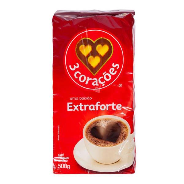 Imagem de Café Extra Forte Torrado e Moído 3 Corações 500g