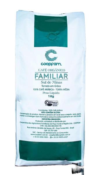 Imagem de Café Familiar Orgânico Torrado Em Grãos Coopfam 1Kg