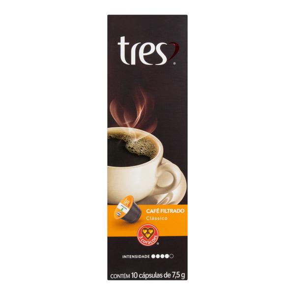 Café Filtrado em cápsulas 3 CORAÇÕES 10unid Imagem de Café Filtrado em cápsulas 3 CORAÇÕES 10unid