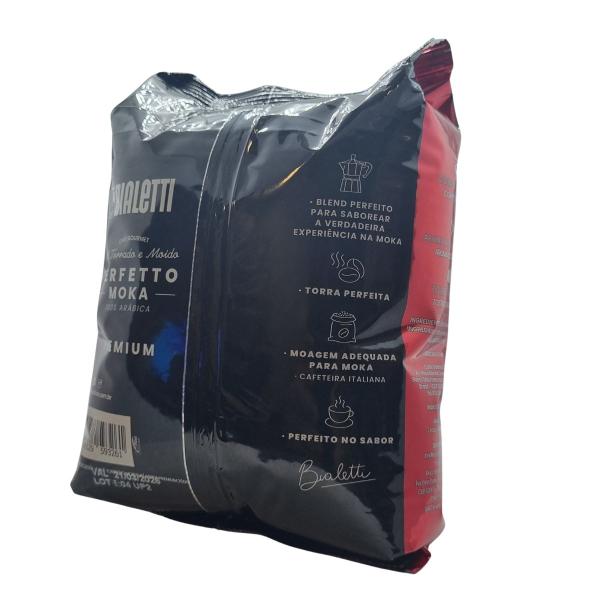 Café Gourmet Bialetti 100% Arábica Torrado Moído Perfetto Moka Premium Torra Média para Cafeteira Italiana 250g Imagem de Café Gourmet Bialetti 100% Arábica Torrado Moído Perfetto Moka Premium Torra Média para Cafeteira Italiana 250g