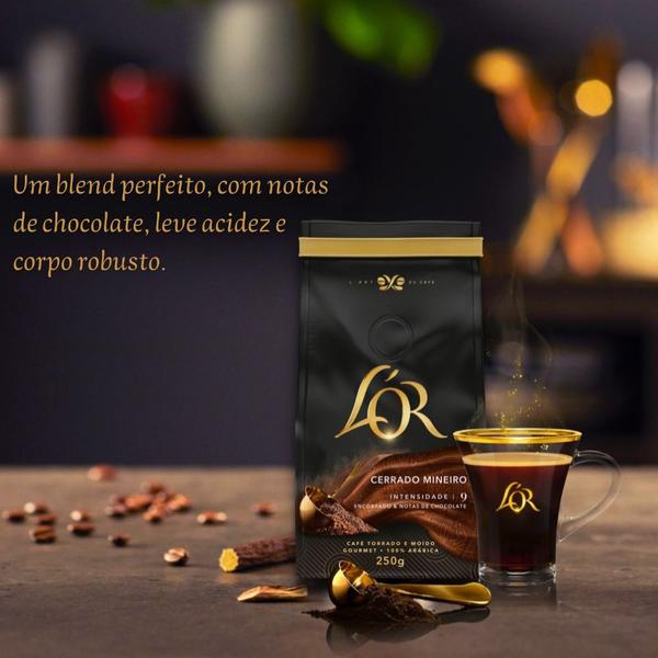 Café Gourmet Lor Cerrado Mineiro Torrado e Moído 250g - L'OR Imagem de Café Gourmet Lor Cerrado Mineiro Torrado e Moído 250g