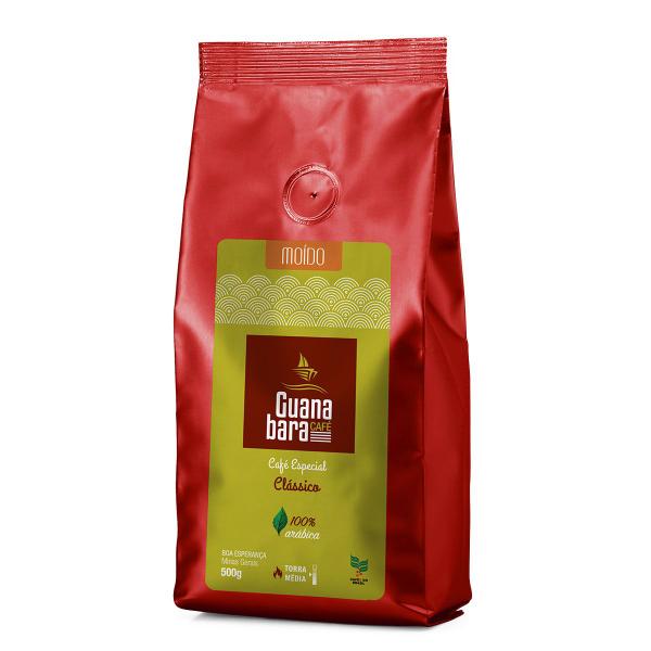 Café Guanabara Especial Clássico Gourmet Grãos Selecionados 500g 100% Arábica - Moído Imagem de Café Guanabara Especial Clássico Gourmet Grãos Selecionados 500g 100% Arábica - Moído