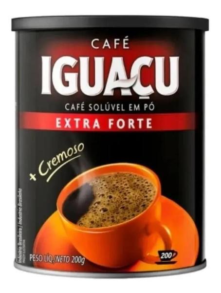 Café Iguaçu Extra Forte Solúvel Em Pó Cremoso Lata 200G - Iguacu Imagem de Café Iguaçu Extra Forte Solúvel Em Pó Cremoso Lata 200G
