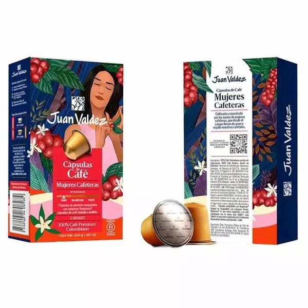 Café Juan Valdez Mujeres Cafeteras 44,8G (8 Cápsulas) Imagem de Café Juan Valdez Mujeres Cafeteras 44,8G (8 Cápsulas)