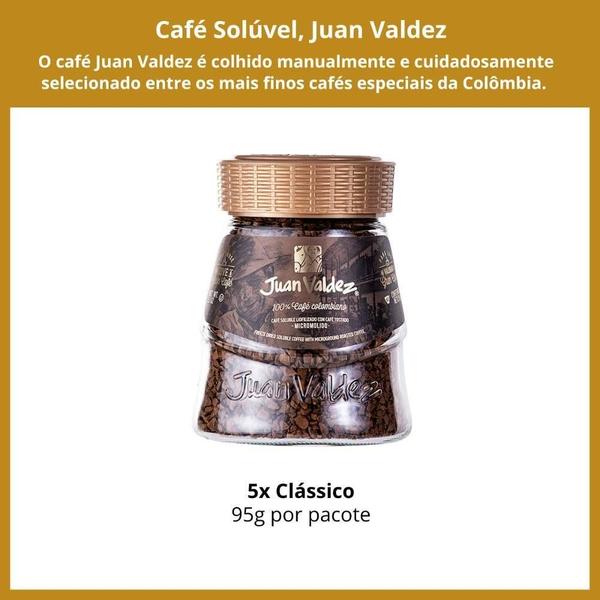 Imagem de Café Juan Valdez Solúvel Colombiano Clássico 5 Potes De 95G