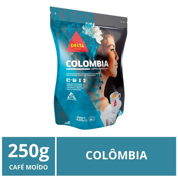 Café Moído Importado, Delta, Colombia, 250g - Delta Cafés Imagem de Café Moído Importado, Delta, Colombia, 250g