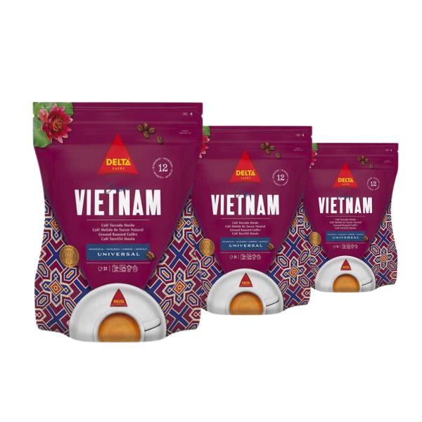 Imagem de Café Moído Importado, Delta, Vietnam, 3 Pacotes de 250g