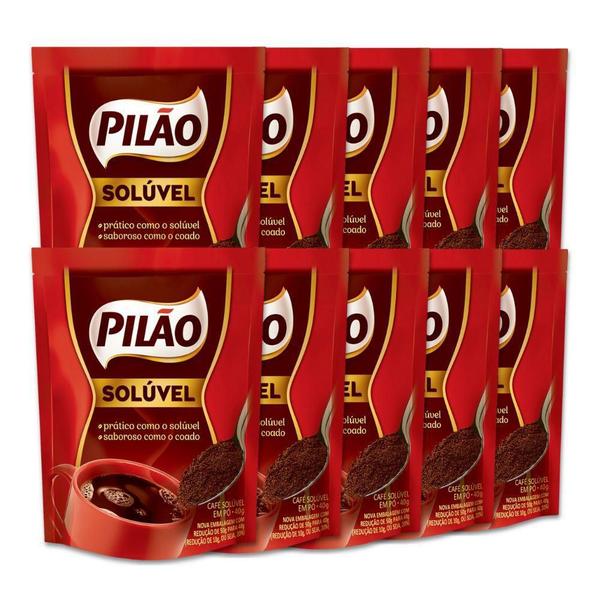 Imagem de Café Pilão Solúvel Tradicional Kit 10 Sachês 40G