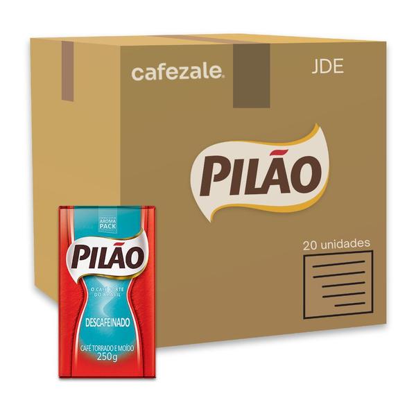 Imagem de Café Pilão Torrado e Moído Descafeinado 20 Pacotes de 250g