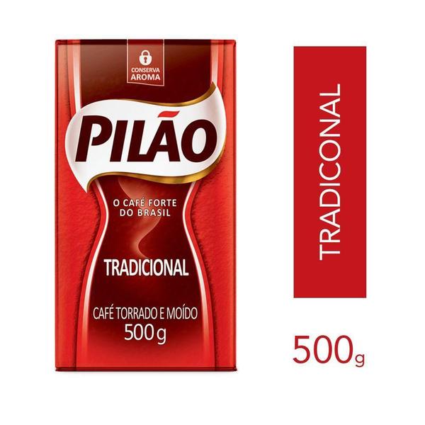 Imagem de Café Pilão Torrado E Moído Tradicional 10 Pacotes De 500G