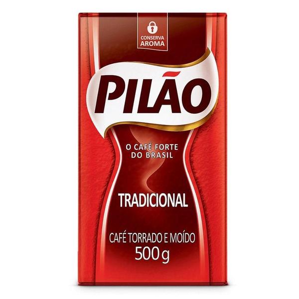 Imagem de Café Pilão Torrado E Moído Tradicional 3 Pacotes De 500G