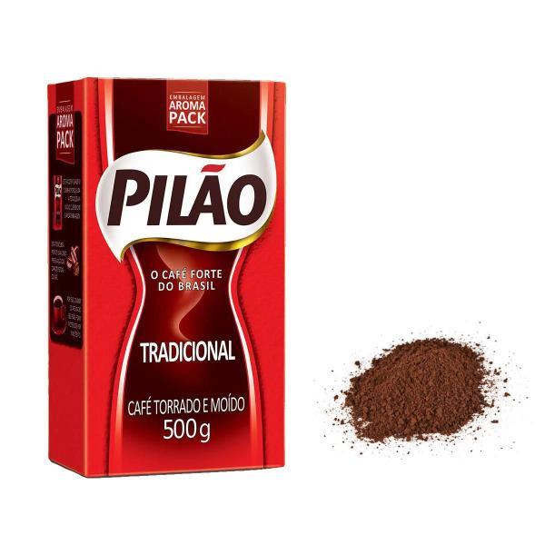 Imagem de Café Pilão Torrado E Moído Tradicional Vácuo 500G Kit 3