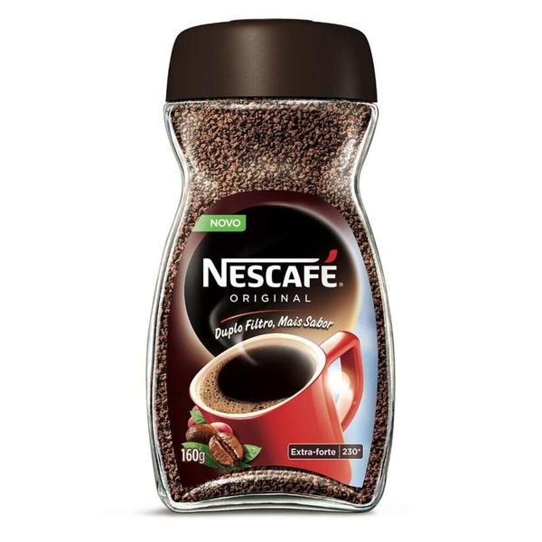 Café Solúvel Original Extra Forte Nescafé 160g - Nestlé Imagem de Café Solúvel Original Extra Forte Nescafé 160g - Nestlé