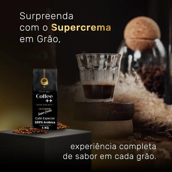 Imagem de Café Torrado 100% Arábica Em Grãos 1kg Super Crema - Coffee Mais