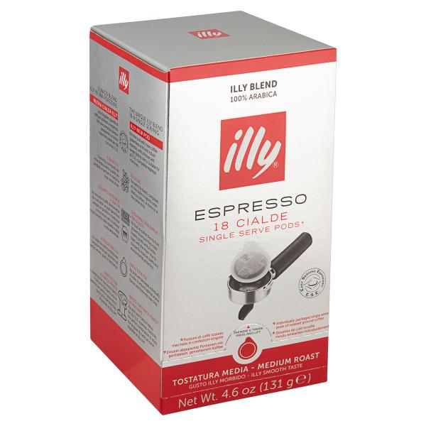 Café Torrado e Moído Espresso 18 Sachês ILLY 131g Imagem de Café Torrado e Moído Espresso 18 Sachês ILLY 131g