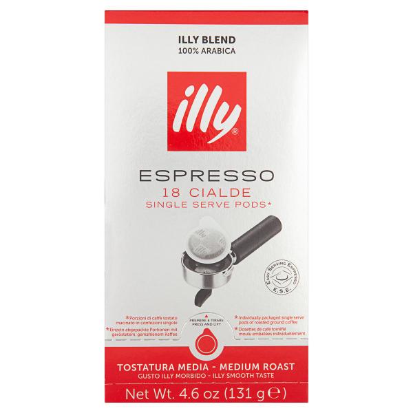 Café Torrado e Moído Espresso 18 Sachês ILLY 131g Imagem de Café Torrado e Moído Espresso 18 Sachês ILLY 131g
