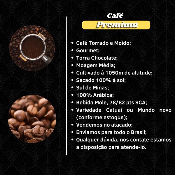 Imagem de Café Torrado e moído Gourmet Arabica Especial Artesanal Sul De Minas 2 kgs  