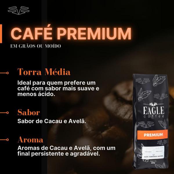 Imagem de Café Torrado Moído Premium Blend 500g Torra Média Minas