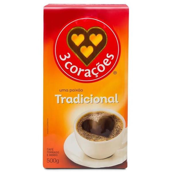 Imagem de Café tradicional 3 corações vácuo 500gr