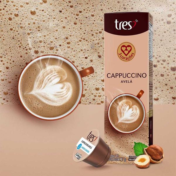 Imagem de Café Três Corações Cappuccino Avelã em cápsula 10 unidades