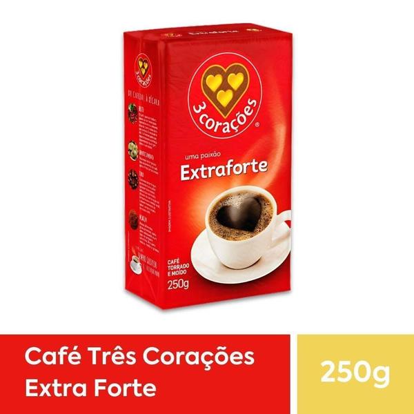 Café Três Corações Extra Forte Kit 10 Pacotes A Vácuo 250G - Tres Coracoes Imagem de Café Três Corações Extra Forte Kit 10 Pacotes A Vácuo 250G