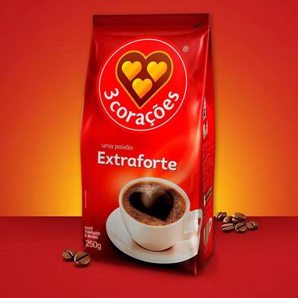 Imagem de Café Três Corações Extra Forte Moído Kit 20 Pacotes 250G