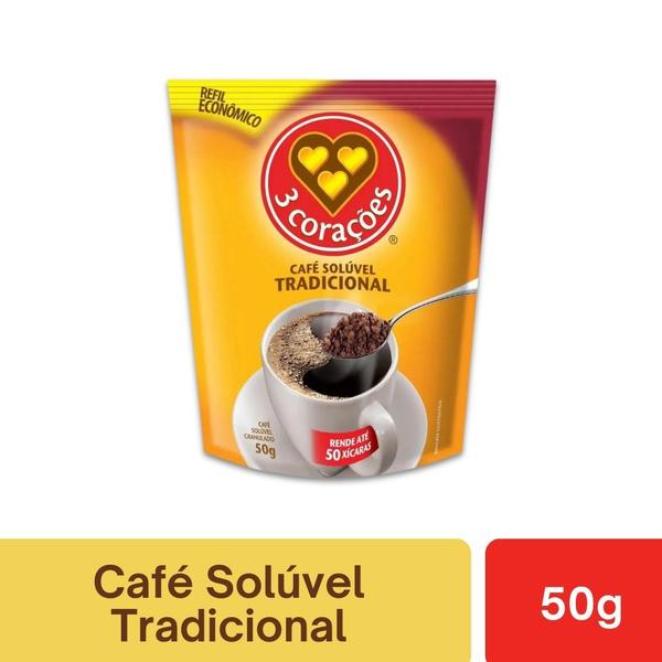 Imagem de Café Três Corações Solúvel Extra Forte Kit 24 Sachês 50g