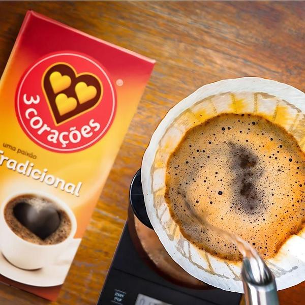 Imagem de Café Três Corações Tradicional Moído Kit 3 Pacotes 500G