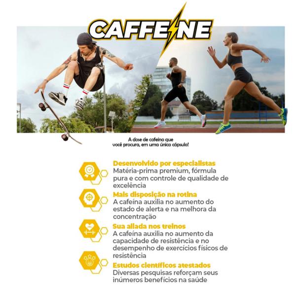 Imagem de Cafeína 200mg 60 Capsulas New Nutrition Kit 04 Meses