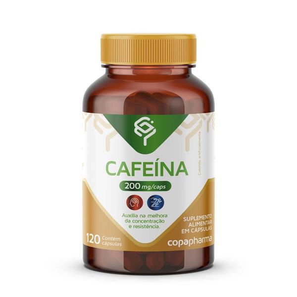 Imagem de Cafeína 200mg Pré Treino Termogenico Aumenta Foco - 120 Caps