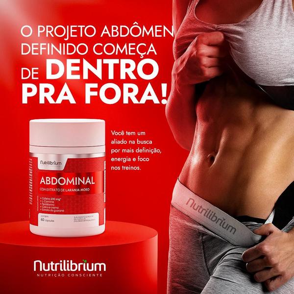 Cafeína L-Carnitina Laranja Moro Abdominal + L-Triptofano Cártamo Colina  Night Abdomen - Colágeno