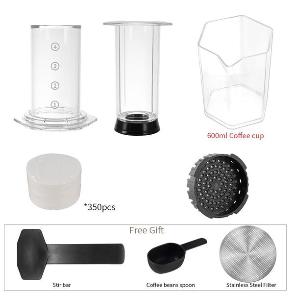 Imagem de CAFEMASY-Cafeteira Espresso Portátil, French Press, Barista Tool, Coffee Pot, Air Press, Máquina com Filtros, AeroPress