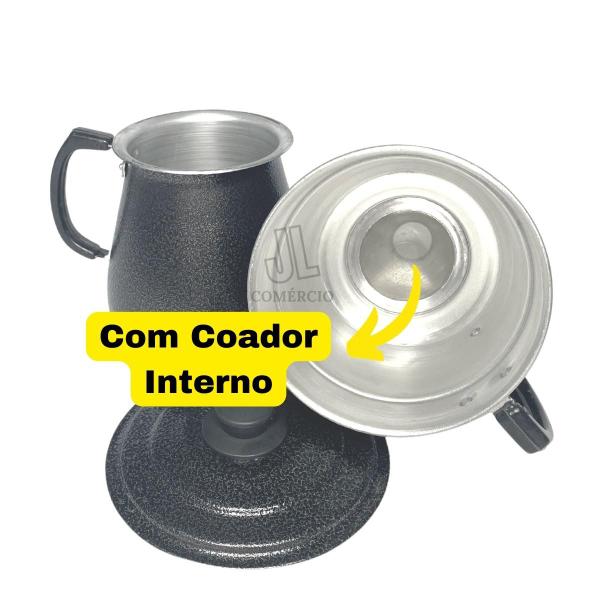 Cafeteira Alumínio Preta Craqueada ou Vermelha 1L Cafeteira Econômica Italiana Bialeti - JL Comercio Imagem de Cafeteira Alumínio Preta Craqueada ou Vermelha 1L Cafeteira Econômica Italiana Bialeti