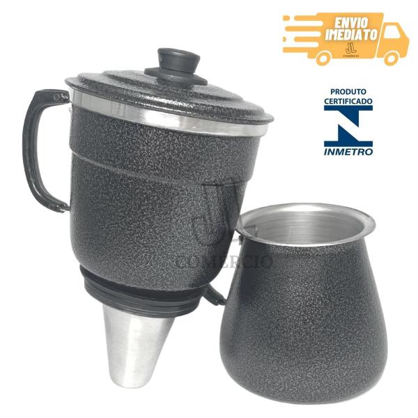 Cafeteira Alumínio Preta Craqueada ou Vermelha 1L Cafeteira Econômica Italiana Bialeti - JL Comercio Imagem de Cafeteira Alumínio Preta Craqueada ou Vermelha 1L Cafeteira Econômica Italiana Bialeti