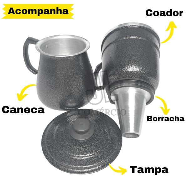Cafeteira Alumínio Preta Craqueada ou Vermelha 1L Cafeteira Econômica Italiana Bialeti - JL Comercio Imagem de Cafeteira Alumínio Preta Craqueada ou Vermelha 1L Cafeteira Econômica Italiana Bialeti