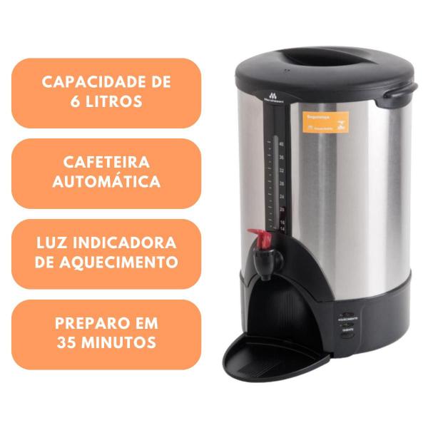 Imagem de Cafeteira Automática 6 Litros Maquina De Café Comercio E Industria Marchesoni