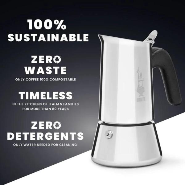 Imagem de Cafeteira Bialetti Italiana Inox Venus 6 xícaras Importada