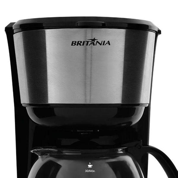 Imagem de Cafeteira Britânia Inox Plus BCF36I 1,5 Litros Jarra de Vidro 30 xícaras