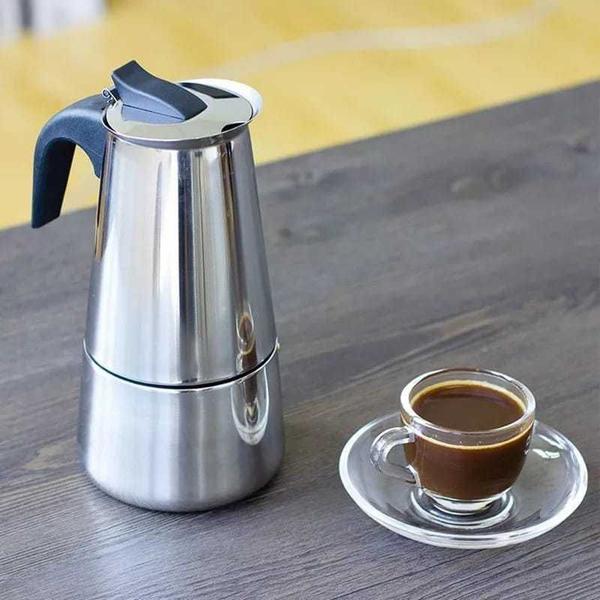 Imagem de Cafeteira café expresso italiana inox alta durabilidade